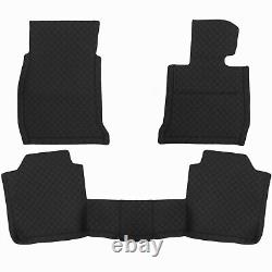 Tapis de voiture de luxe sur mesure pour Audi A6 (2011-2018) en cuir noir - Topmats.uk