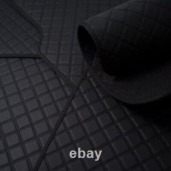 Tapis de voiture de luxe sur mesure pour Audi A6 (2011-2018) en cuir noir - Topmats.uk