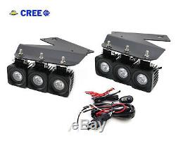 Triple 10w Cree Led Pods Withlower Pare-chocs Support De Montage Pour Fil 10-14 Ford Raptor