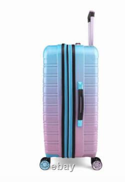 Valise extensible à coque rigide en trois pièces IFLY Fibertech rose bleu cabine moyenne grande