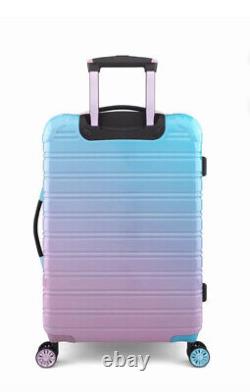 Valise extensible à coque rigide en trois pièces IFLY Fibertech rose bleu cabine moyenne grande