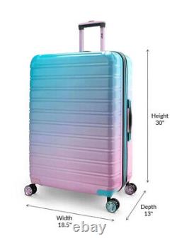 Valise extensible à coque rigide en trois pièces IFLY Fibertech rose bleu cabine moyenne grande