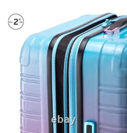 Valise extensible à coque rigide en trois pièces IFLY Fibertech rose bleu cabine moyenne grande