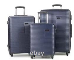 Valise rigide 3 pièces Rock Pacific en bleu marine, neuve