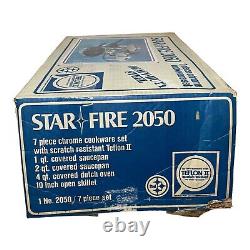 Vtg Star Fire 2050 Acier Lourd 7 Pièces De Cuisine Chrome Set New In Box