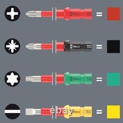 Wera 006631 Ensemble de tournevis interchangeables Slim VDE en acier inoxydable de 17 pièces et lames